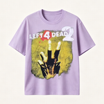 Left 4 Dead Inspired Horror Graphic T-Shirt with Zombie Survival Style and Dark Gaming Aesthetic