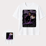 Big Moe Inspired Graphic T-Shirt with Purple Street Art Design and Hip Hop Culture Style
