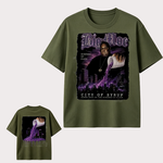 Big Moe Inspired Graphic T-Shirt with Purple Street Art Design and Hip Hop Culture Style