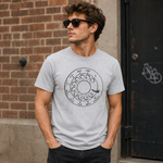 Vintage Rotary Phone Dial Pattern T-Shirt--VINT009