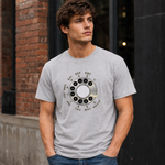 Vintage Rotary Phone Dial Pattern T-Shirt--VINT024