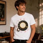 Vintage Rotary Phone Dial Pattern T-Shirt--VINT030