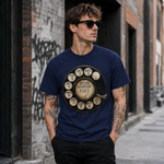 Vintage Rotary Phone Dial Pattern T-Shirt--VINT031