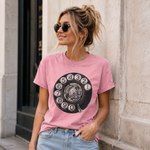 Vintage Rotary Phone Dial Pattern T-Shirt--VINT038