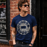 Vintage Rotary Phone Dial Pattern T-Shirt--VINT039