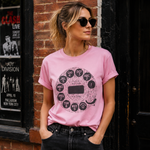 Vintage Rotary Phone Dial Pattern T-Shirt--VINT039
