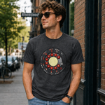 Vintage Rotary Phone Dial Pattern T-Shirt--VINT044