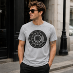 Vintage Rotary Phone Dial Pattern T-Shirt--VINT049