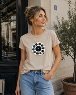 Vintage Rotary Phone Dial Pattern T-Shirt--VINT052
