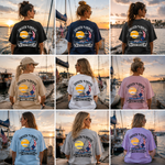 Boats N Hoes Vintage Sailing T-Shirt, Nautical American Coastal Graphic Tee