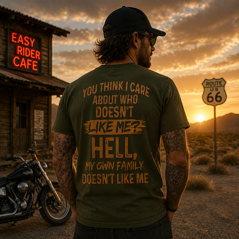 Funny Sarcastic Family Quote Graphic T-Shirt for Bold Personalities and Unique Everyday Style