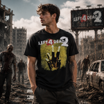 Left 4 Dead Inspired Horror Graphic T-Shirt with Zombie Survival Style and Dark Gaming Aesthetic