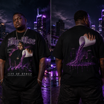 Big Moe Inspired Graphic T-Shirt with Purple Street Art Design and Hip Hop Culture Style