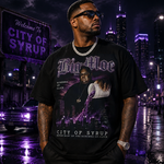 Big Moe Inspired Graphic T-Shirt with Purple Street Art Design and Hip Hop Culture Style