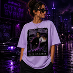 Big Moe Inspired Graphic T-Shirt with Purple Street Art Design and Hip Hop Culture Style