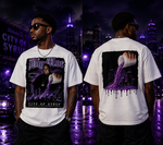 Big Moe Inspired Graphic T-Shirt with Purple Street Art Design and Hip Hop Culture Style