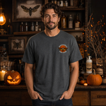 Buffalo Bill’s Body Lotion Horror Moth Graphic Halloween T-Shirt with Vintage Front and Back Print