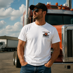 Hawk & Son Hauling Co. Vintage Truck Driver T-Shirt, Classic Heavy Haulage Graphic Tee