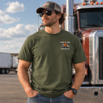 Hawk & Son Hauling Co. Vintage Truck Driver T-Shirt, Classic Heavy Haulage Graphic Tee