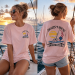 Boats N Hoes Vintage Sailing T-Shirt, Nautical American Coastal Graphic Tee