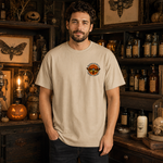Buffalo Bill’s Body Lotion Horror Moth Graphic Halloween T-Shirt with Vintage Front and Back Print