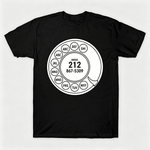 Vintage Rotary Phone Dial Pattern T-Shirt--VINT050