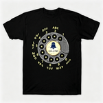 Vintage Rotary Phone Dial Pattern T-Shirt--VINT027