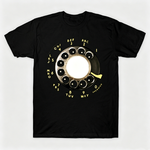 Vintage Rotary Phone Dial Pattern T-Shirt--VINT011