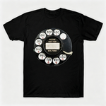 Vintage Rotary Phone Dial Pattern T-Shirt--VINT029