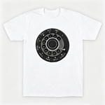 Vintage Rotary Phone Dial Pattern T-Shirt--VINT036