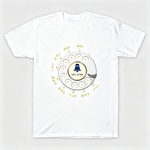Vintage Rotary Phone Dial Pattern T-Shirt--VINT001