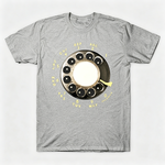 Vintage Rotary Phone Dial Pattern T-Shirt--VINT011