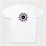 Vintage Rotary Phone Dial Pattern T-Shirt--VINT054