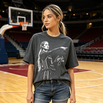 Women’s Basketball Legend Graphic T-Shirt, Vintage Court Style Athletic Fan Tee