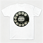 Vintage Rotary Phone Dial Pattern T-Shirt--VINT047