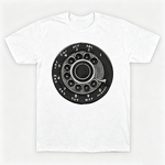 Vintage Rotary Phone Dial Pattern T-Shirt--VINT049