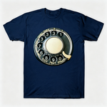 Vintage Rotary Phone Dial Pattern T-Shirt--VINT034