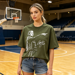 Women’s Basketball Legend Graphic T-Shirt, Vintage Court Style Athletic Fan Tee