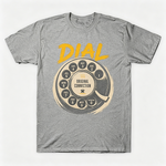 Vintage Rotary Phone Dial Pattern T-Shirt--VINT043
