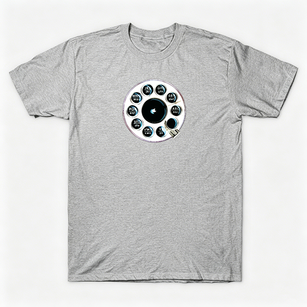 Vintage Rotary Phone Dial Pattern T-Shirt--VINT052