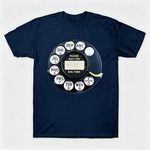 Vintage Rotary Phone Dial Pattern T-Shirt--VINT029
