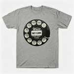 Vintage Rotary Phone Dial Pattern T-Shirt--VINT047
