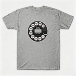 Vintage Rotary Phone Dial Pattern T-Shirt--VINT045