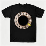 Vintage Rotary Phone Dial Pattern T-Shirt--VINT010