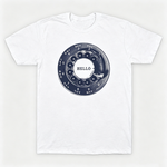 Vintage Rotary Phone Dial Pattern T-Shirt--VINT020