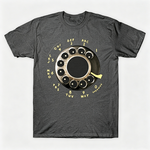 Vintage Rotary Phone Dial Pattern T-Shirt--VINT018