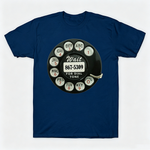 Vintage Rotary Phone Dial Pattern T-Shirt--VINT047