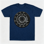 Vintage Rotary Phone Dial Pattern T-Shirt--VINT049