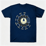 Vintage Rotary Phone Dial Pattern T-Shirt--VINT037