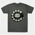 Vintage Rotary Phone Dial Pattern T-Shirt--VINT047